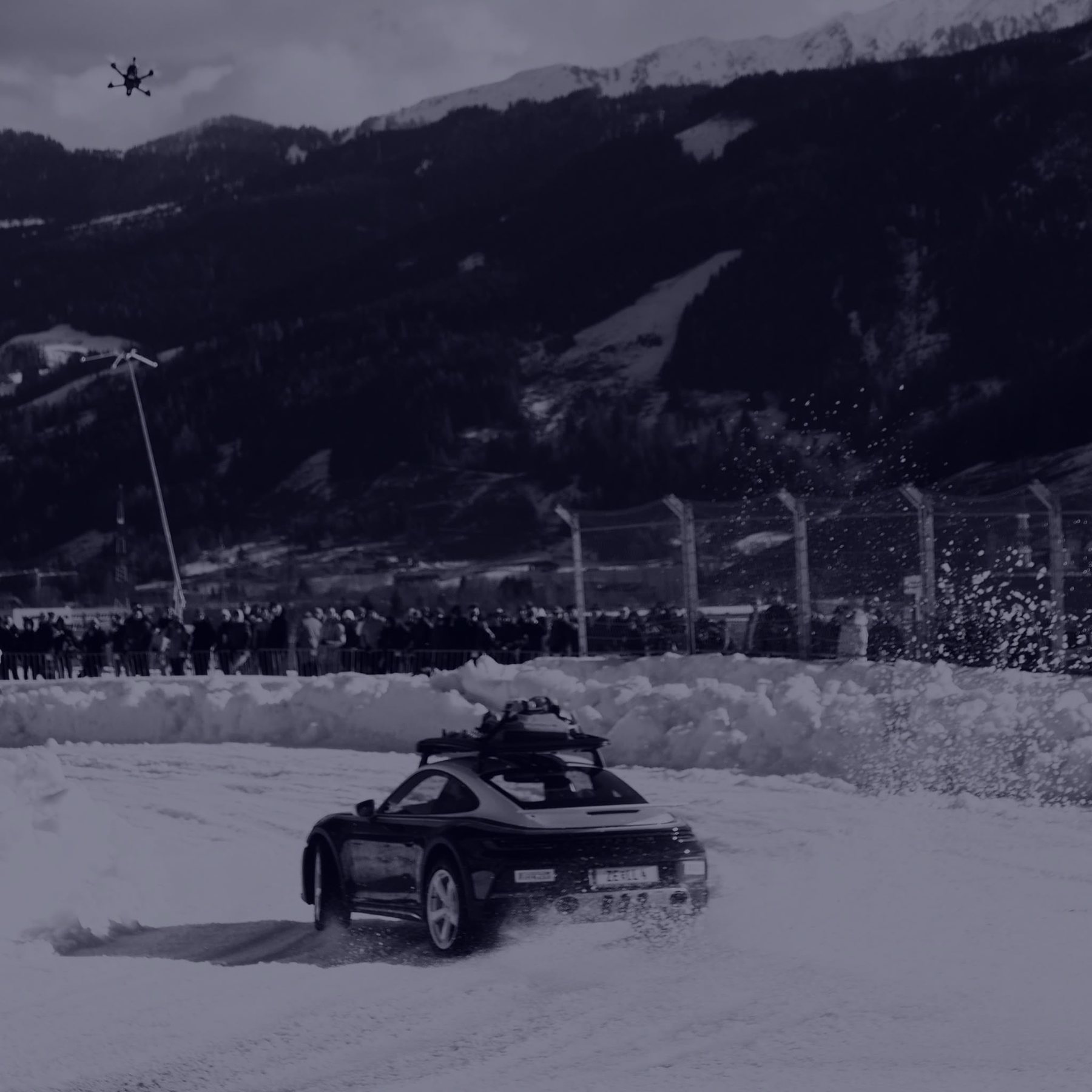 Porsche 911 Dakar in the snow — on-demand vehicle transport