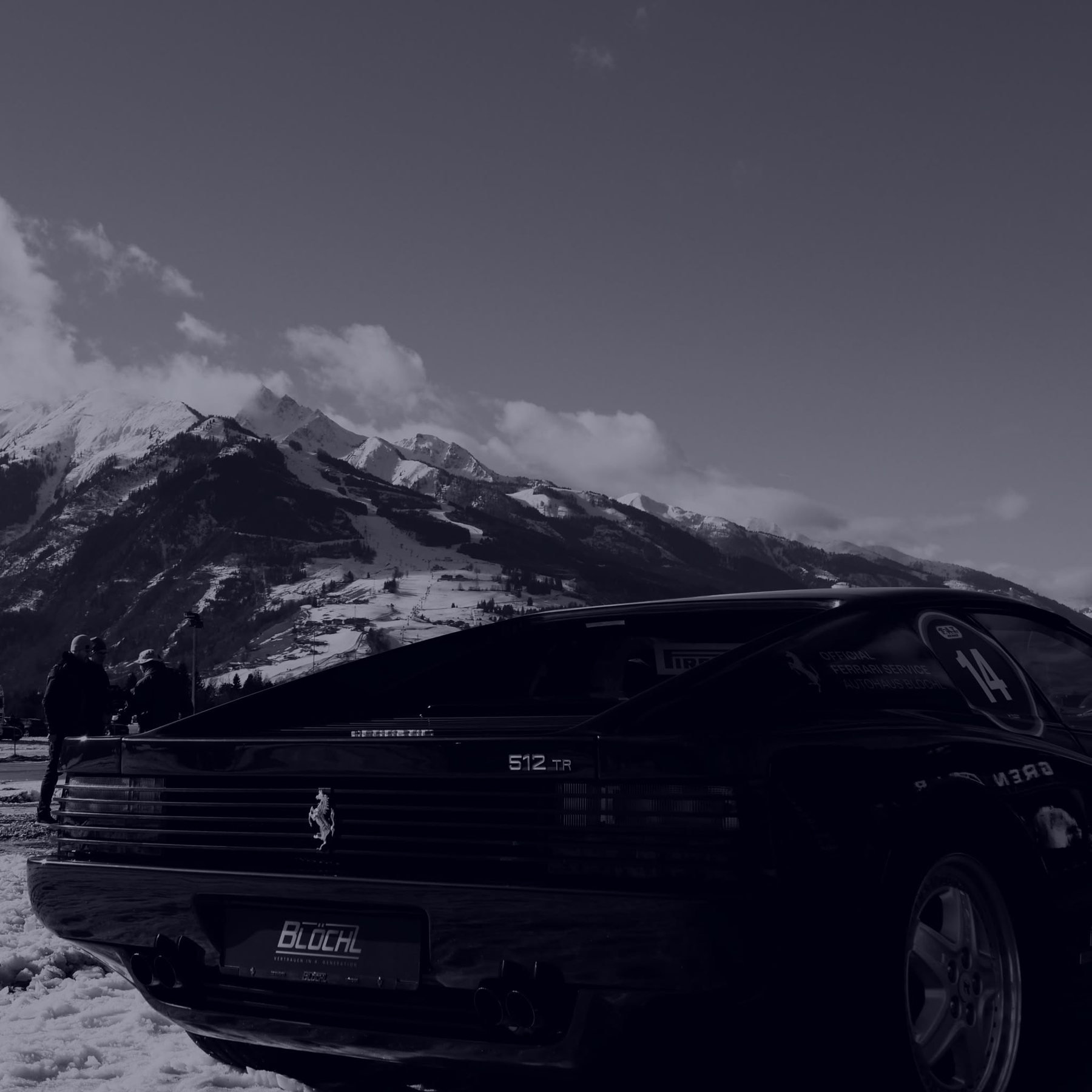 Ferrari 512 TR in the Alps — car storage and transport by DSS